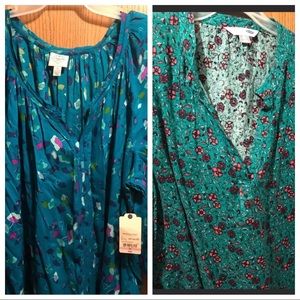 2 Plus Size Floral Print Blouse (BUNDLE)